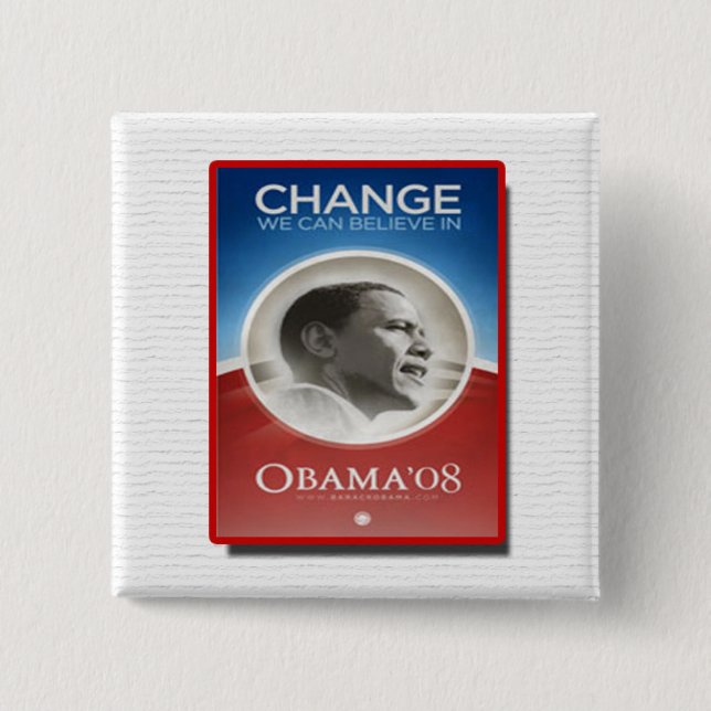 BOTÓN DE LA CAMPAÑA DEL CAMBIO DE OBAMA (Anverso)