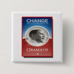 BOTÓN DE LA CAMPAÑA DEL CAMBIO DE OBAMA