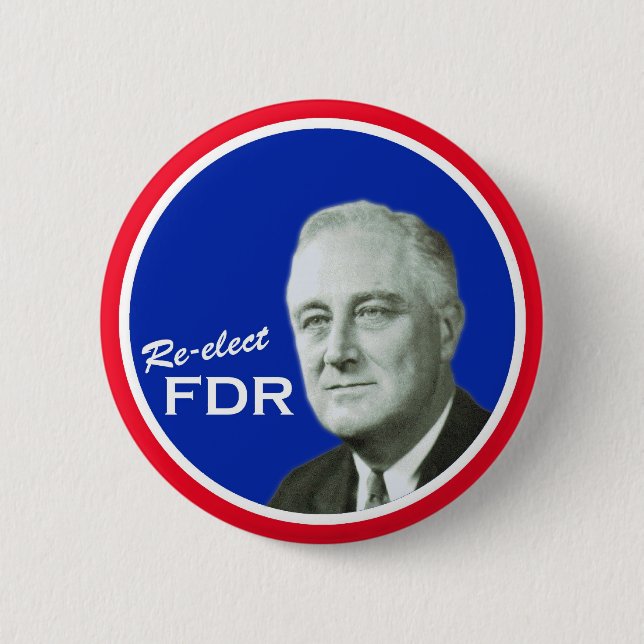 Botón de la campaña del FDR (Anverso)