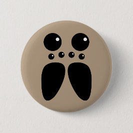 Botón de la cara de la araña de lobo