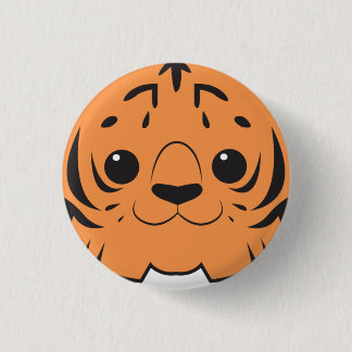 Botón de la cara del tigre de Sumatran