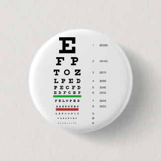 Botón de la carta de ojo de Snellen