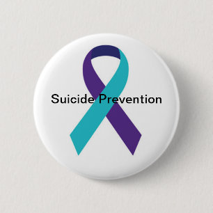 Botón de la cinta de la conciencia del suicidio