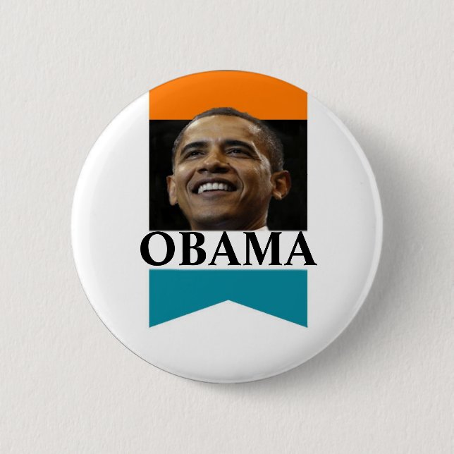 Botón de la cinta de la imagen de Obama (Anverso)