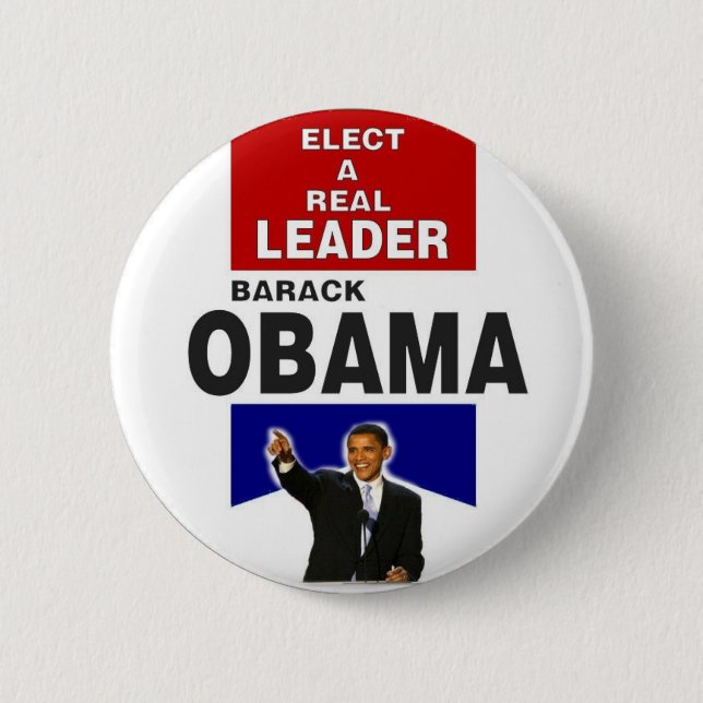 Botón de la cinta del líder de Obama (Anverso)