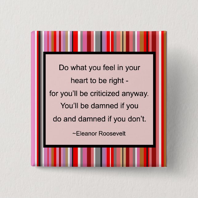 Botón de la cita de Eleanor Roosevelt (Anverso)