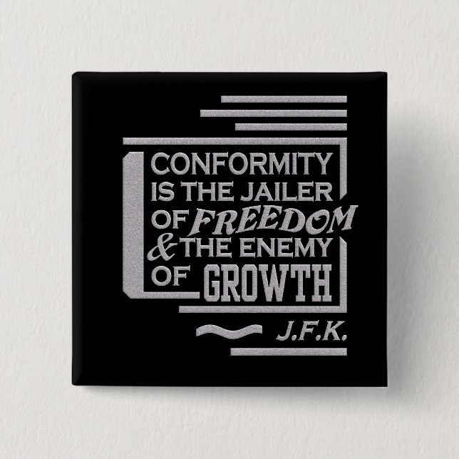 Botón de la cita de JFK (Anverso)