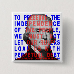 Botón de la cita de Thomas Jefferson