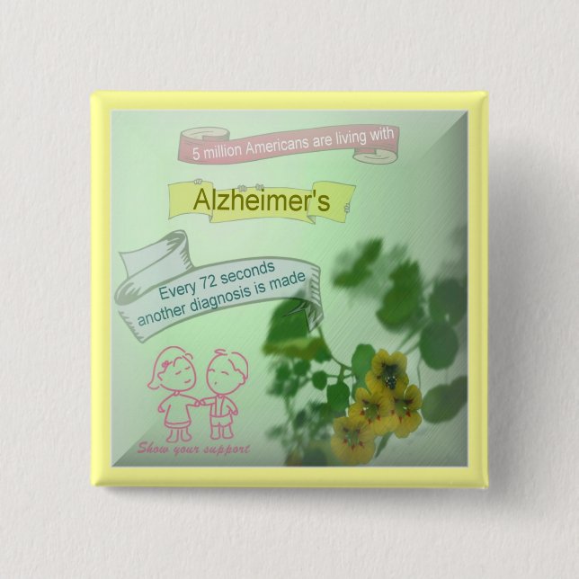 Botón de la conciencia de Alzheimers (Anverso)