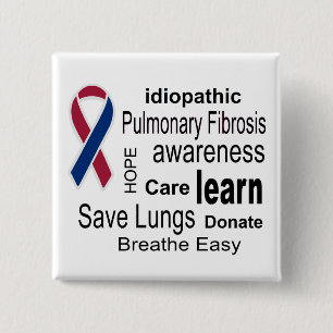 Botón de la conciencia de la fibrosis pulmonar