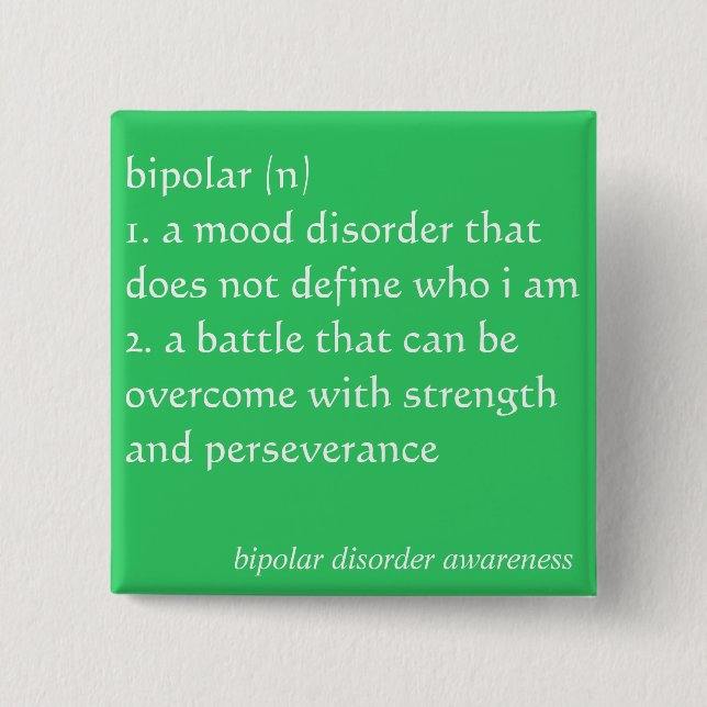 Botón de la conciencia del desorden bipolar (Anverso)