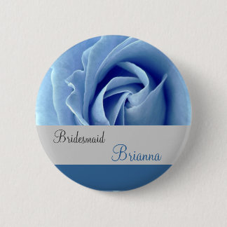 Botón de la DAMA DE HONOR con color de rosa AZUL