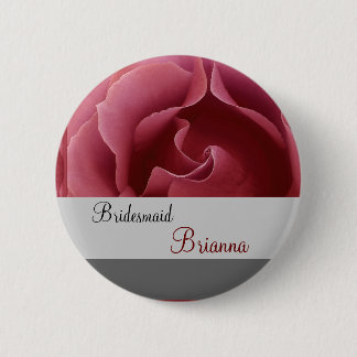 Botón de la DAMA DE HONOR con el rosa ROJO