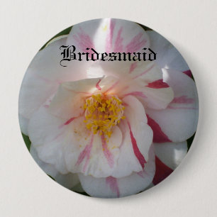 Botón de la dama de honor de la camelia