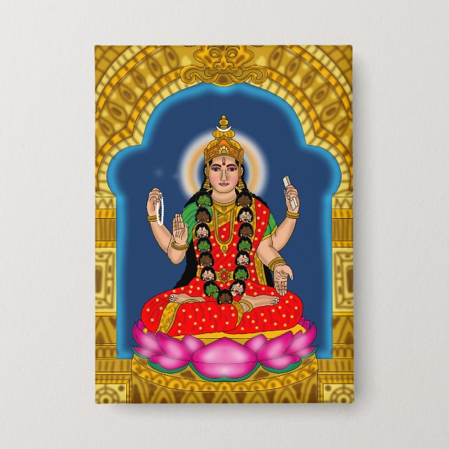 Botón de la diosa Bhairavi (Anverso)