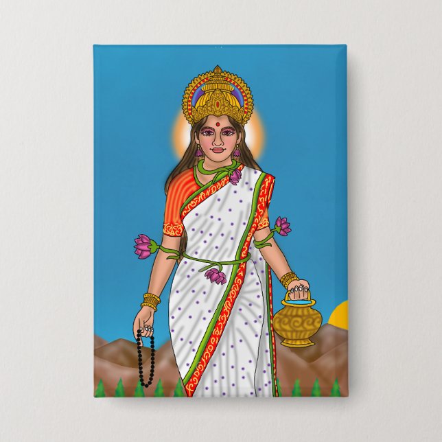 Botón de la diosa Brahmacharini (Anverso)