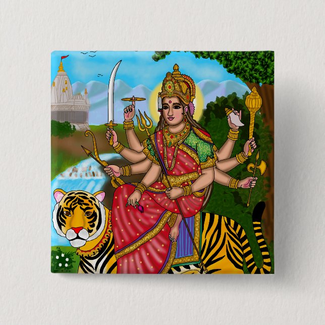 Botón de la Diosa Durga (Anverso)