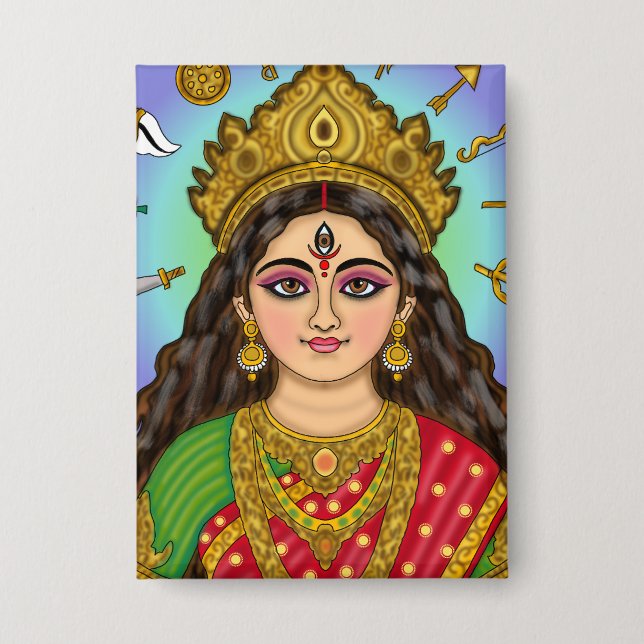 Botón de la Diosa Durga (Anverso)