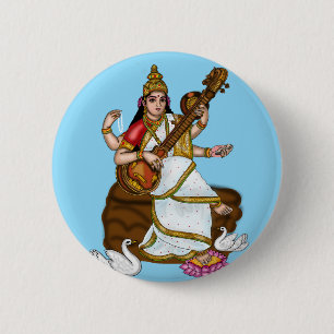 Botón de la Diosa Saraswati