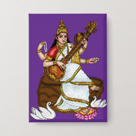 Botón de la Diosa Saraswati