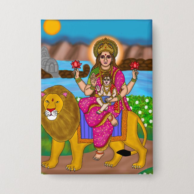 Botón de la diosa Skandamata (Anverso)