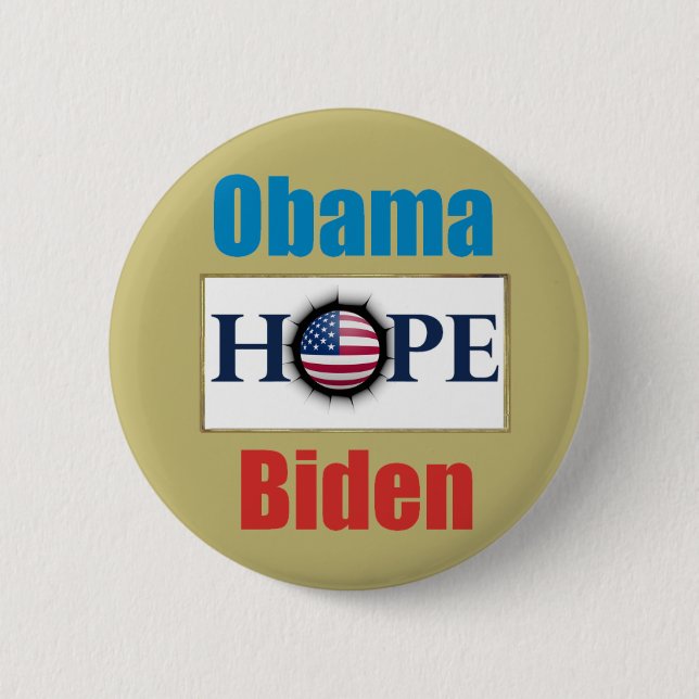 Botón de la ESPERANZA de Obama Biden (Anverso)