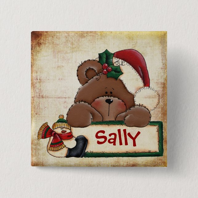 Botón de la etiqueta de la media de Chrtimstas (Anverso)