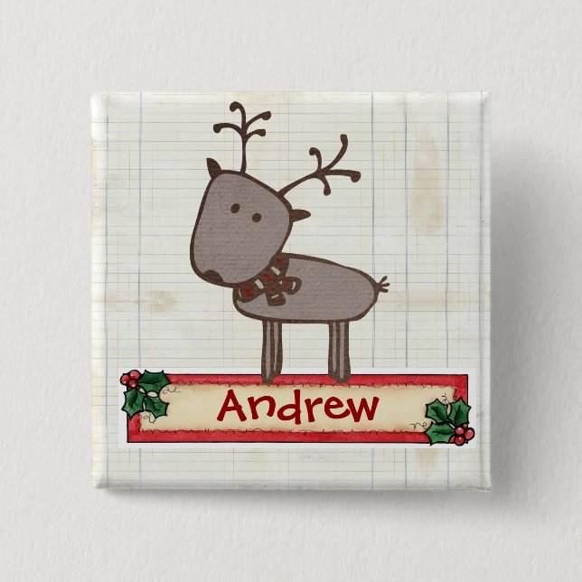 Botón de la etiqueta de la media de Chrtimstas (Anverso)