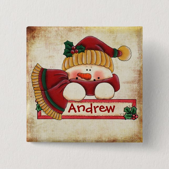 Botón de la etiqueta de la media de Chrtimstas (Anverso)