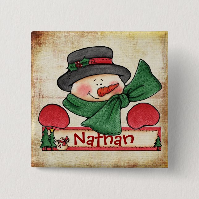 Botón de la etiqueta de la media de Chrtimstas (Anverso)