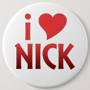 Botón de la extra grande de Nick del corazón del