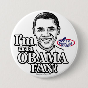 Botón de la fan de Obama