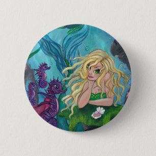 BOTÓN de la fantasía de la sirena de los "tesoro