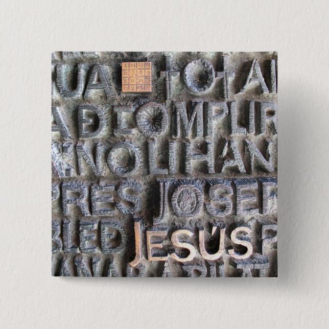 BOTÓN de la foto de Jesús Sagrada Familia de la (Anverso)