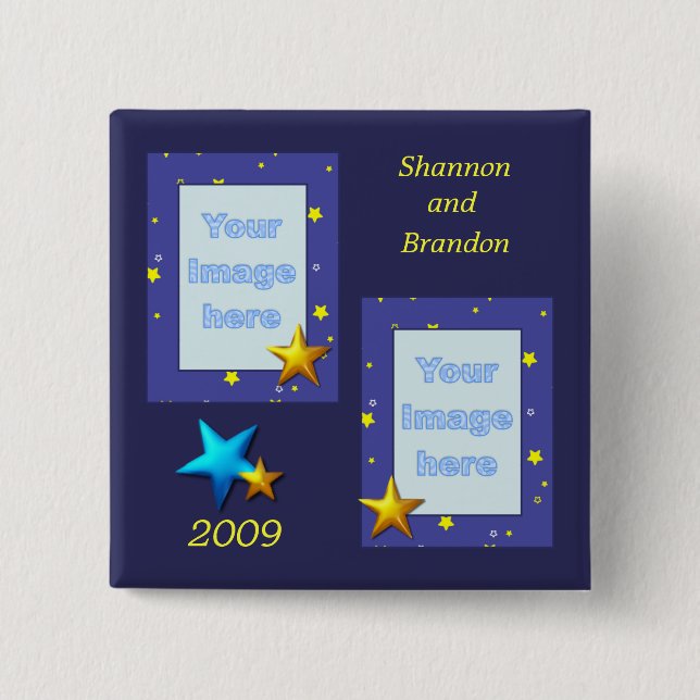 Botón de la foto de la luz de las estrellas (Anverso)