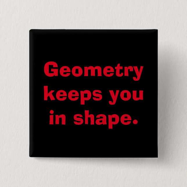 Botón de la geometría de la matemáticas (Anverso)
