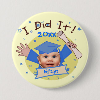 Botón de la graduación del escolar de encargo