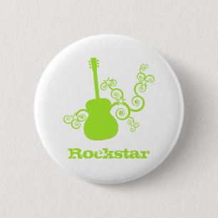 Botón de la guitarra de Rockstar, verde lima