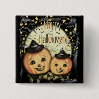 Botón de la Jack-o-linterna de Halloween del