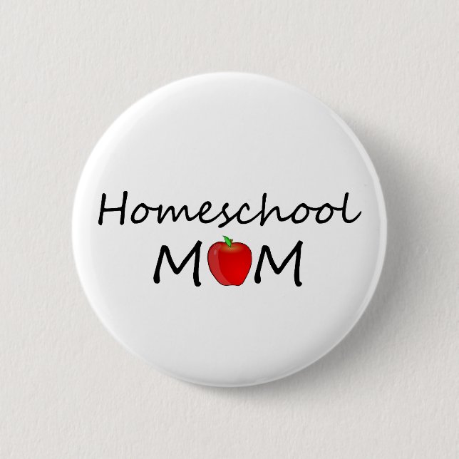 Botón de la mamá de Homeschool (Anverso)