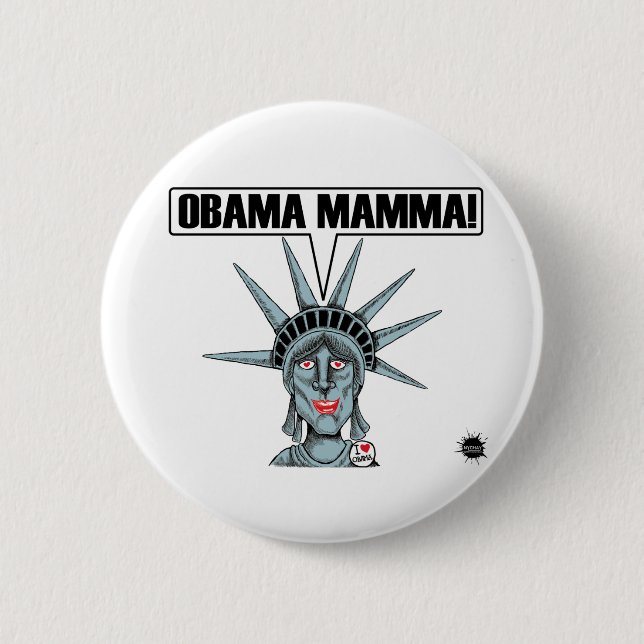 Botón de la mama de Obama (Anverso)