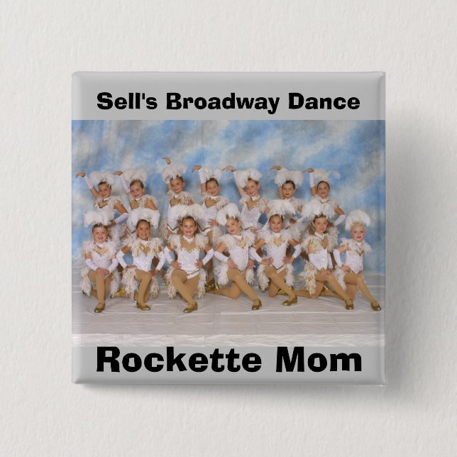 Botón de la mamá de Rockette de la danza de (Anverso)