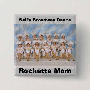 Botón de la mamá de Rockette de la danza de