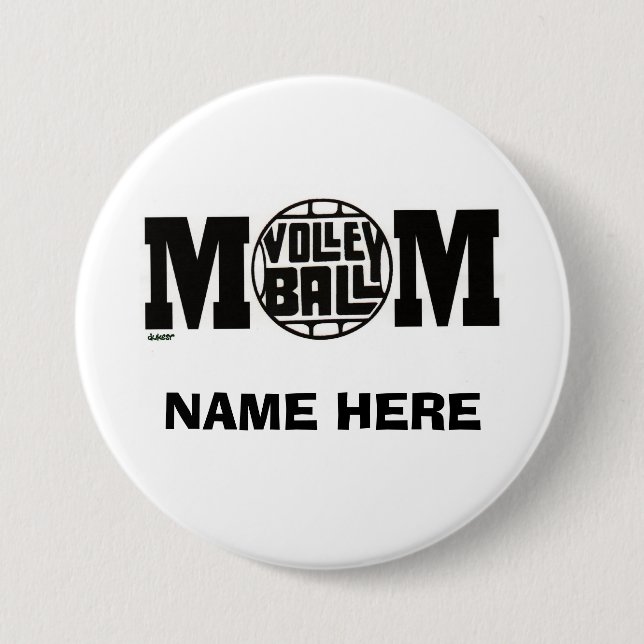 BOTÓN DE LA MAMÁ DEL VOLEIBOL (PERSONALIZADO) (Anverso)