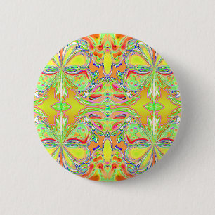 Botón "de la mandala amarilla de la mariposa"