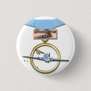 Botón de la medalla del as del interceptor