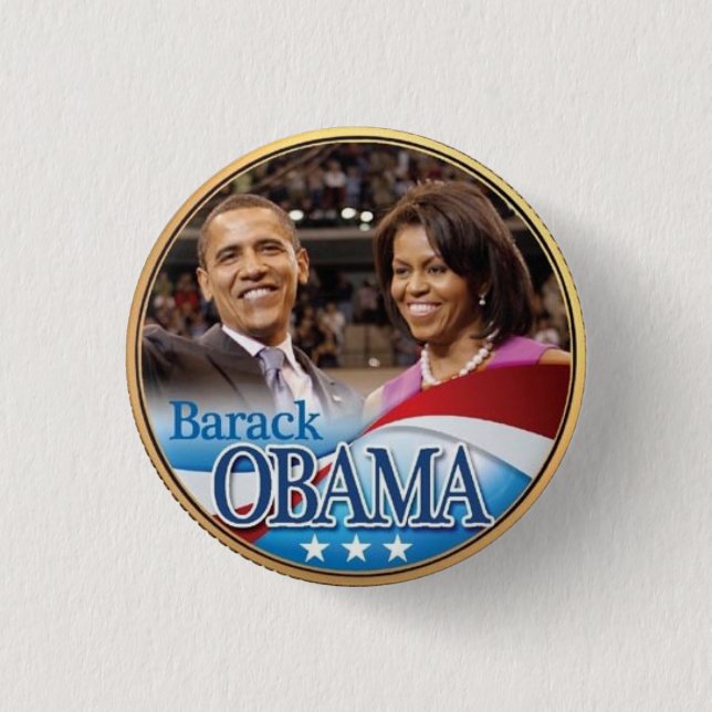 Botón de la moneda de Barack Obama y de Michelle (Anverso)