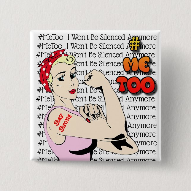Botón de la mujer del guerrero del #MeToo (Anverso)