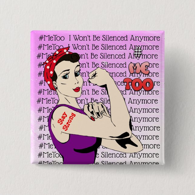 Botón de la mujer del guerrero del #MeToo (Anverso)
