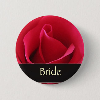 Botón de la novia del rosa rojo